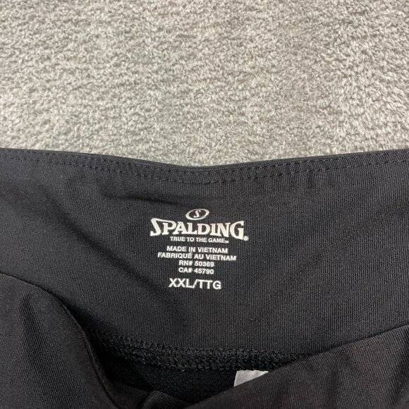 Women's SPALDING Yoga Active Leggings High Waist Plus Size 2XL Black GRAY - Picture 7 of 10